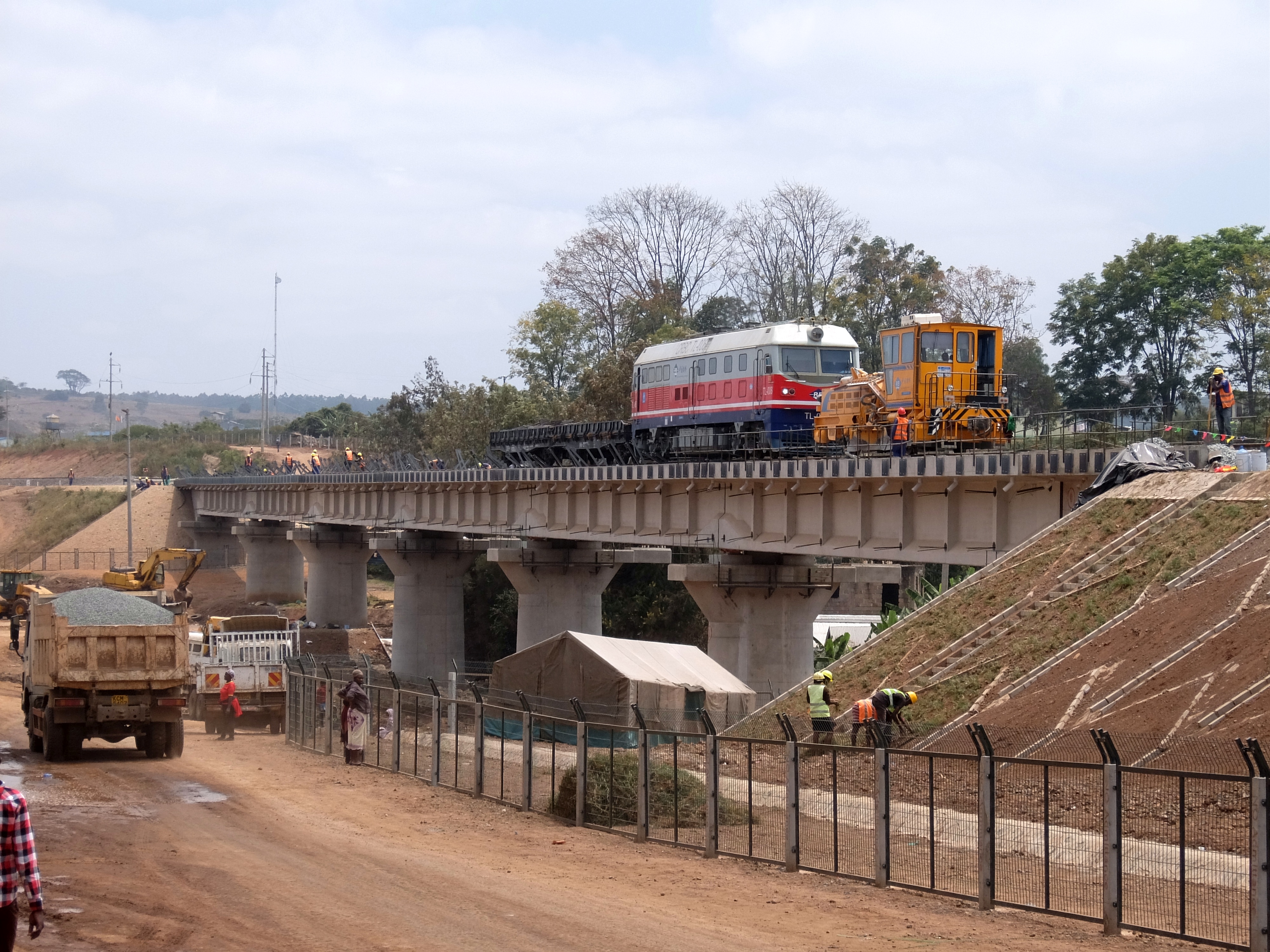 SGR bridge crossing Ngong Road near Karen and Ngong, Ngong Road, Nairobi